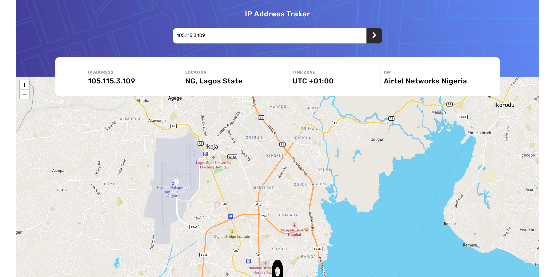 Ip Address Tracker screenshot 